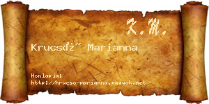 Krucsó Marianna névjegykártya